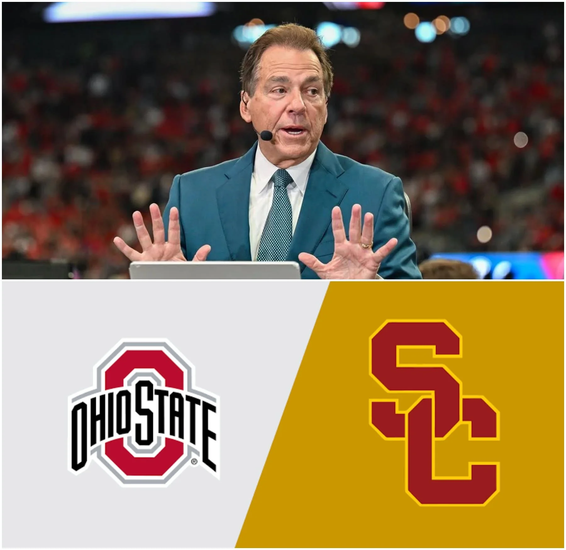 Cover Image for đ¨ BREAKING NEWS: College football legend Nick Saban has delivered a nine-word warning to Ohio State Buckeyes head coach Ryan Day and the entire Buckeyes squad ahead of their highly anticipated upcoming showdown against the USC Trojans.