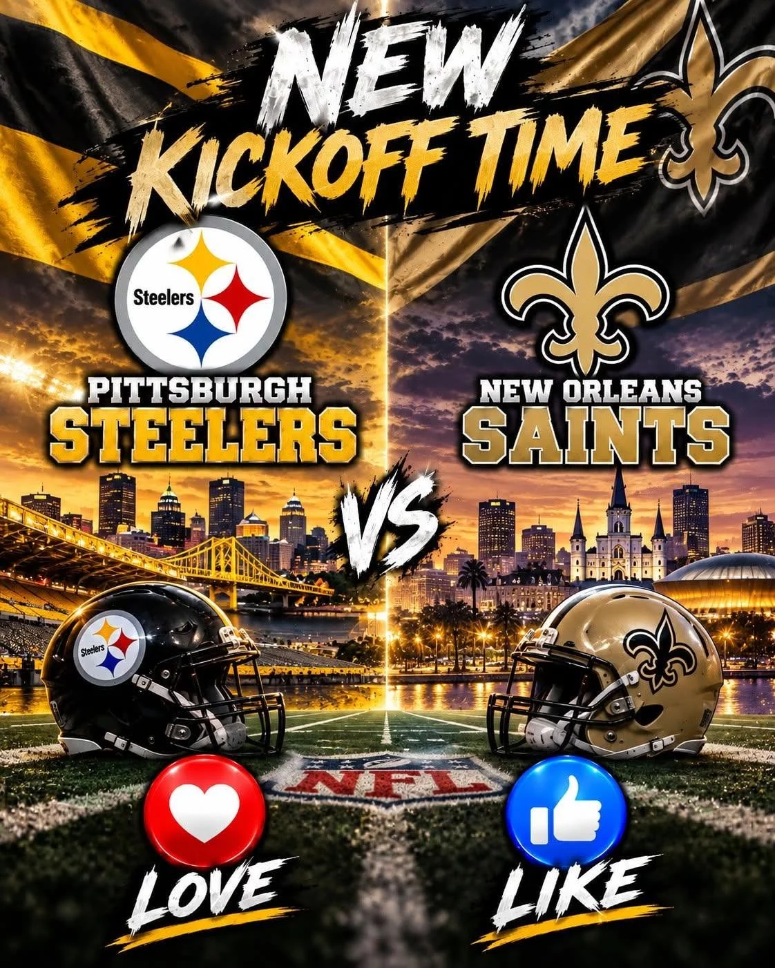 Cover Image for 🔥 “CANCEL YOUR SUNDAY PLANS!” — NFL Just Dropped a Major Schedule Bomb: Pittsburgh Steelers vs. New Orleans Saints Set for a Must-See Week 7 Showdown in Paris That Could Shake the Entire Season 🔥