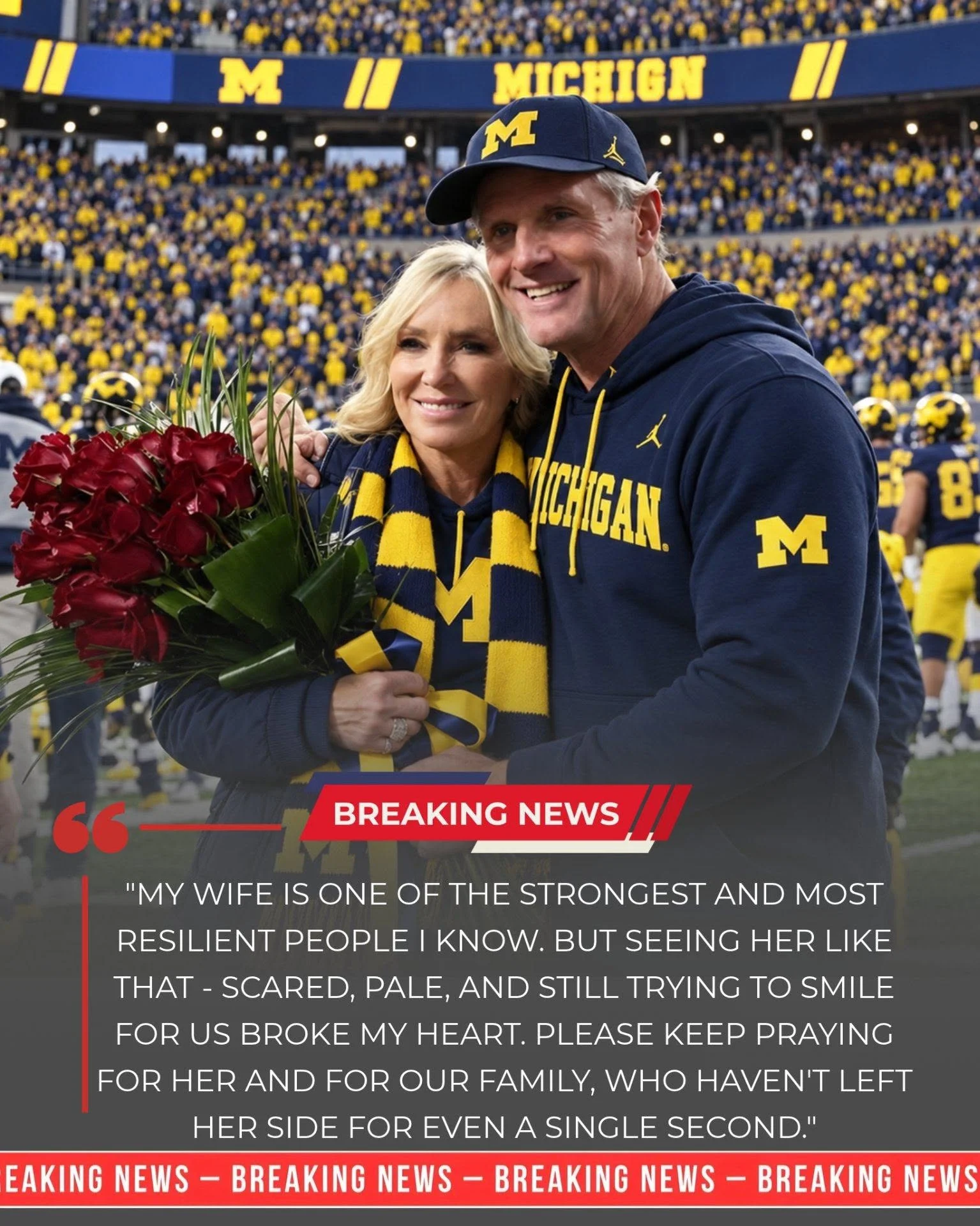 Cover Image for 💔 “OUR HEARTS ARE BROKEN!”: Michigan Wolverines Community Rallies Around Head Coach Kyle Whittingham Following Shocking Health Diagnosis for Wife Jamie