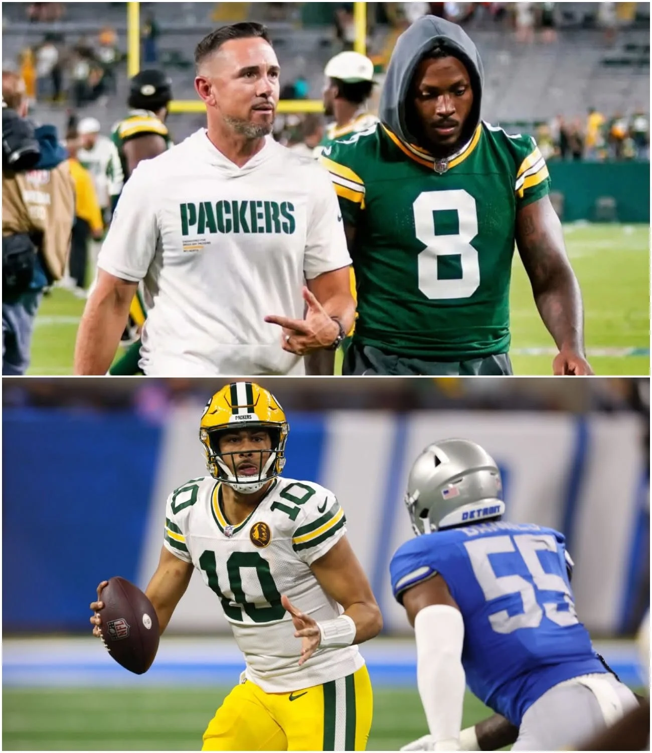 Cover Image for THE PRICE OF LOYALTY: Jordan Love’s Severe Injury, Matt LaFleur’s Desperate Gamble, and the Hidden Anguish Behind Green Bay’s Loss