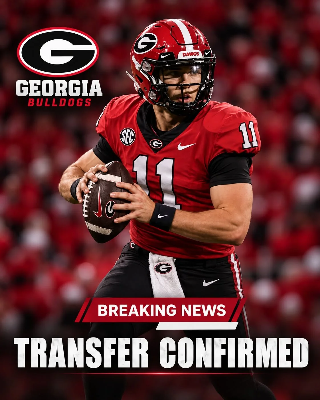 Cover Image for A MASSIVE SHOCKWAVE THROUGH COLLEGE FOOTBALL Commitment to the Georgia Bulldogs!