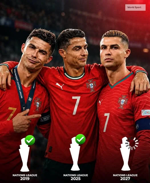 Cover Image for 🔥🇵🇹 UM TERCEIRO TÍTULO NA LIGA DAS NAÇÕES PODERÁ ACABAR COM TODOS OS DEBATES SOBRE CRISTIANO RONALDO!  Aos 41 anos, CR7 continua a perseguir a história! 👑 Se Cristiano Ronaldo voltar a conduzir Portugal à conquista da Liga das Nações da UEFA, poderá levantar o seu terceiro grande troféu internacional e acrescentar mais um capítulo extraordinário a uma carreira lendária.  Com uma seleção portuguesa repleta de talento, experiência e ambição, o sonho de voltar a conquistar a Europa mantém viva a esperança dos adeptos. Mas será que o capitão ainda tem mais uma grande noite histórica reservada para o mundo do futebol?  🔥 Um terceiro título seria mais uma prova da longevidade e da mentalidade competitiva de Ronaldo — mas será suficiente para encerrar definitivamente o debate sobre o seu legado?  A história ainda não terminou, e CR7 continua a desafiar as expectativas.  🇵🇹 Acreditas que Ronaldo vai voltar a levantar o troféu, ou haverá alguém capaz de travar Portugal?  👇 Deixa a tua opinião nos comentários! 🐐