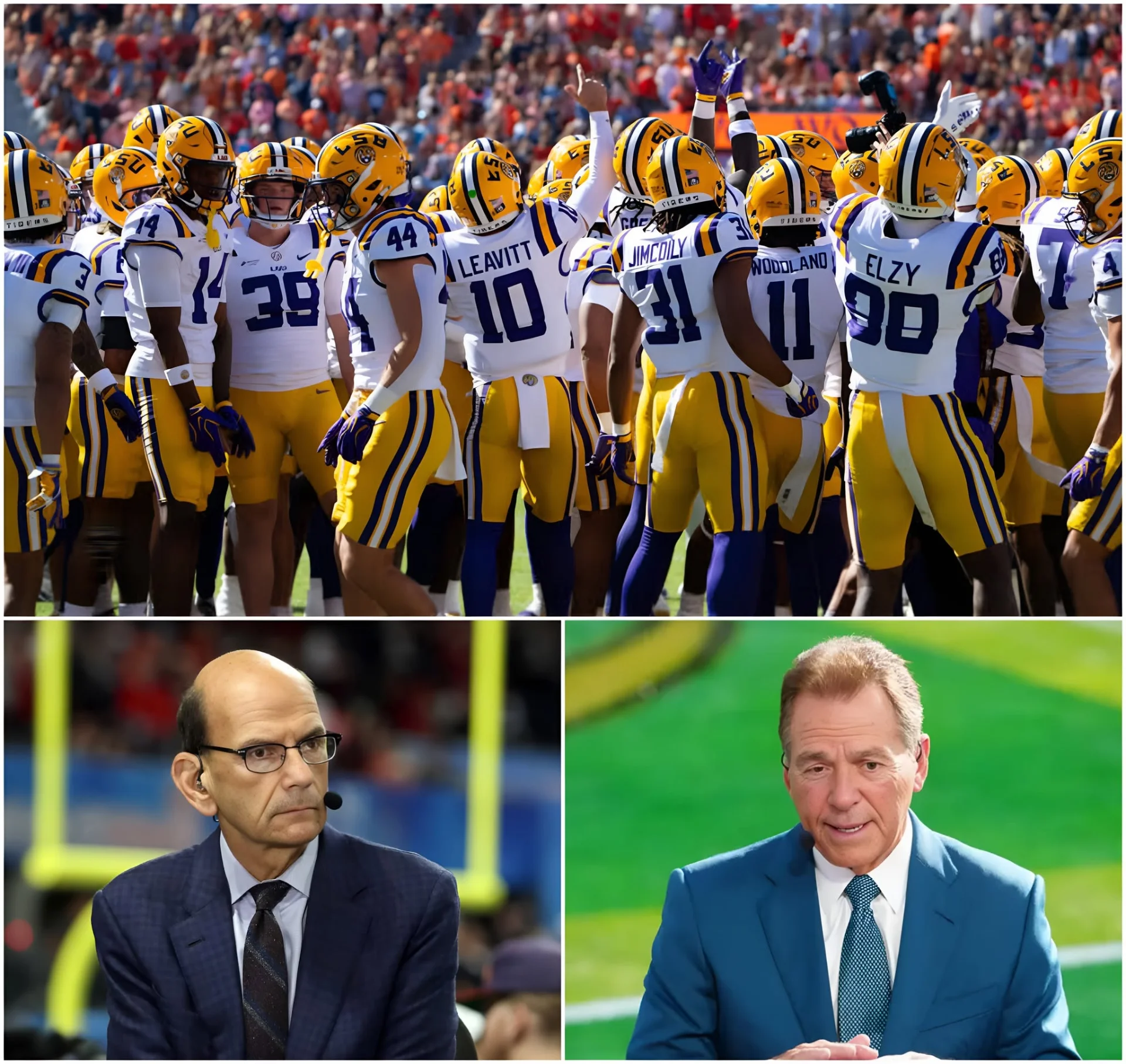 Cover Image for Finebaum and Saban Clash on Air Over LSU’s 38-17 Win Against Auburn