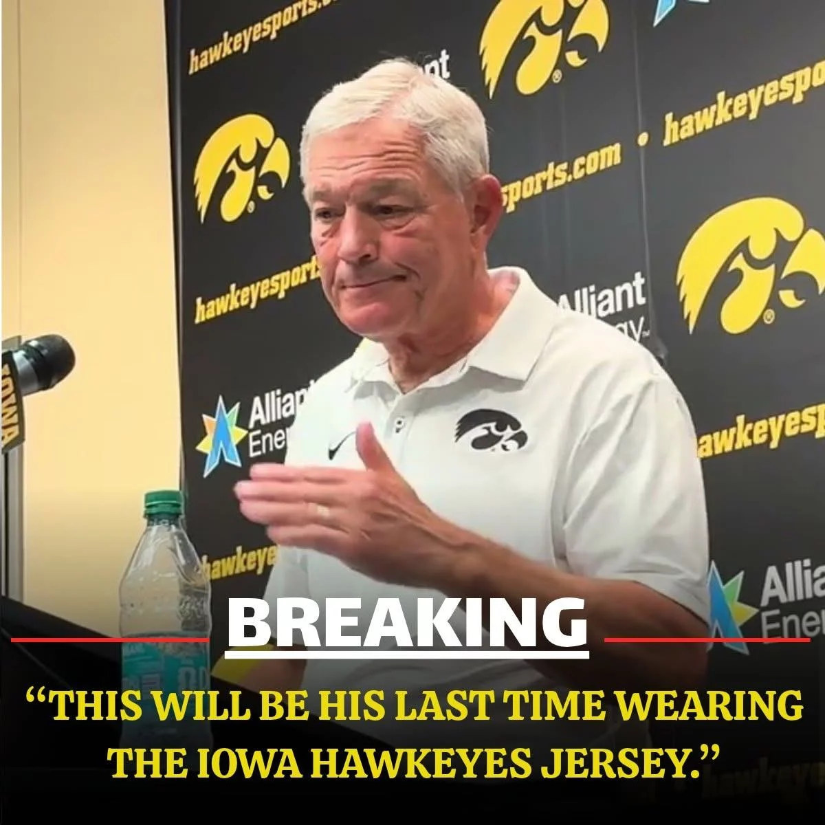 Cover Image for 🚨 BREAKING: KIRK FERENTZ DROPS A BOMBSHELL AT IOWA! One Hawkeyes player has officially been REMOVED from the football program