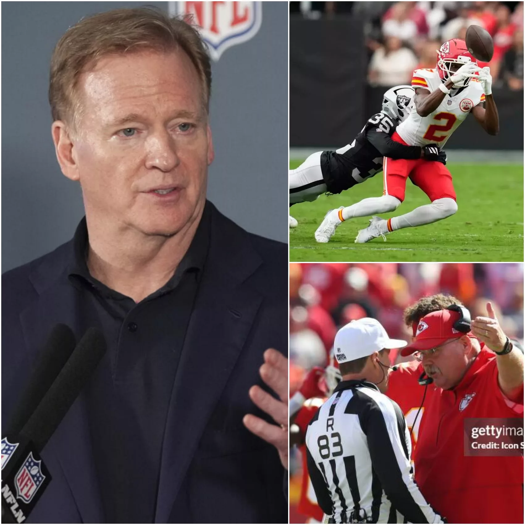 Cover Image for 🚨 UPDATE: ROGER GOODELL ANNOUNCES DISCIPLINARY ACTION AGAINST ANDY REID AFTER HEATED CHIEFS–RAIDERS CONTROVERSY INVOLVING TYQUAN THORNTON