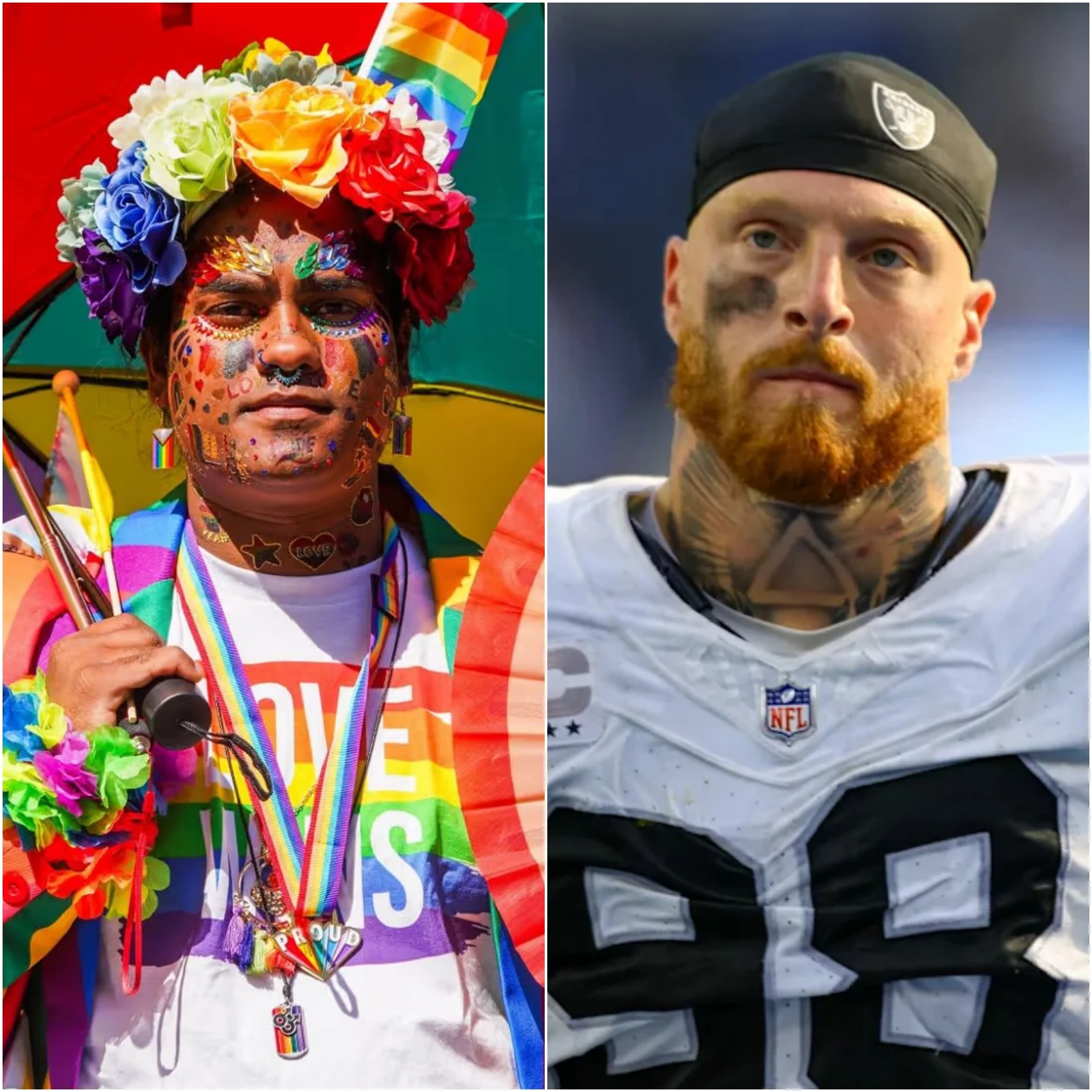 Cover Image for 🚨🏈 BREAKING: Las Vegas Raiders Superstar Maxx Crosby Draws Attention Amid Unverified LGBTQ+ Pride Claims — Questions Surround Rainbow-Themed Gear, Player Freedom, and the NFL’s Commitment to Inclusion! 🖤🤍🔥