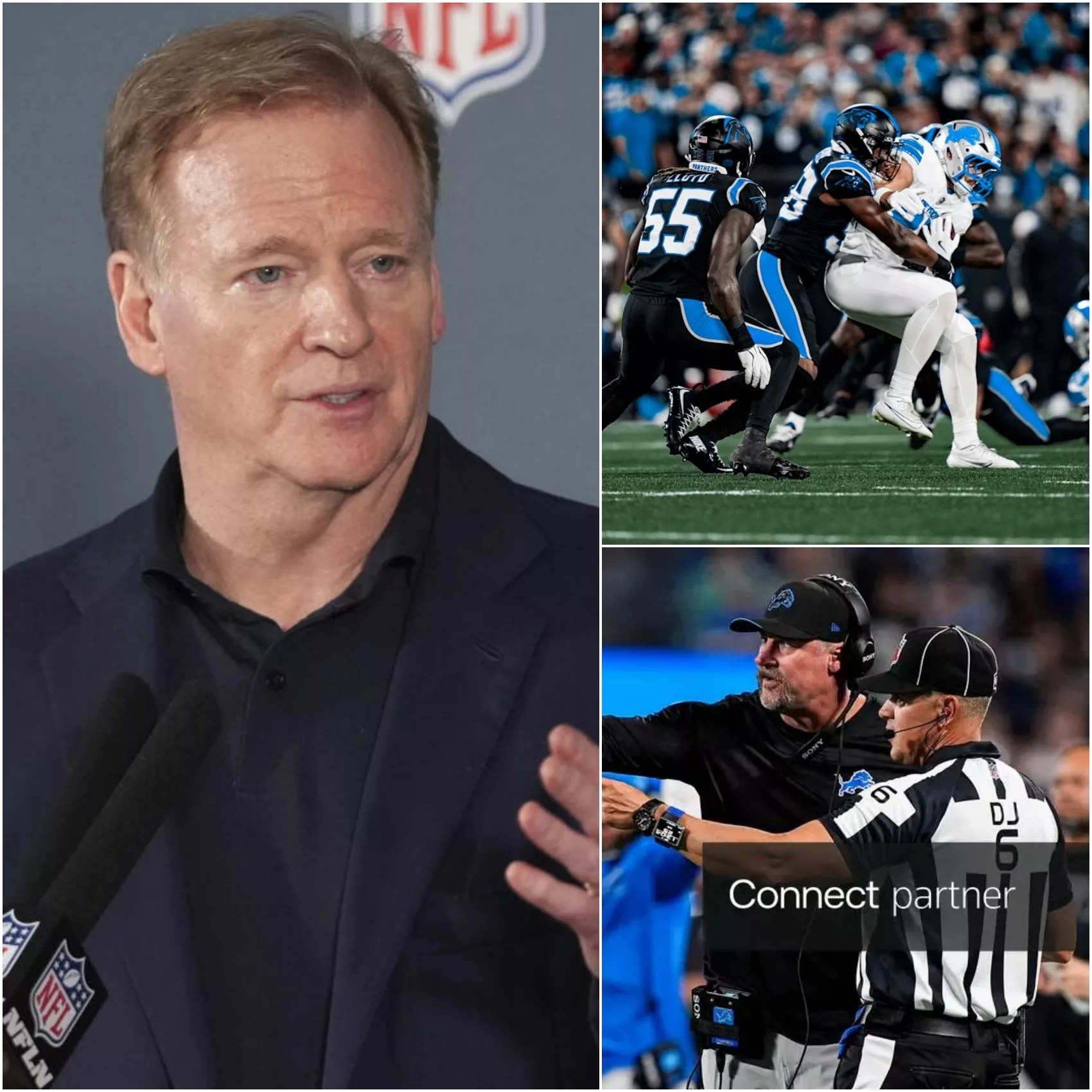 Cover Image for 🚨 UPDATE: ROGER GOODELL ANNOUNCES DISCIPLINARY ACTION AGAINST DAN CAMPBELL AFTER HEATED LIONS–PANTHERS CONTROVERSY
