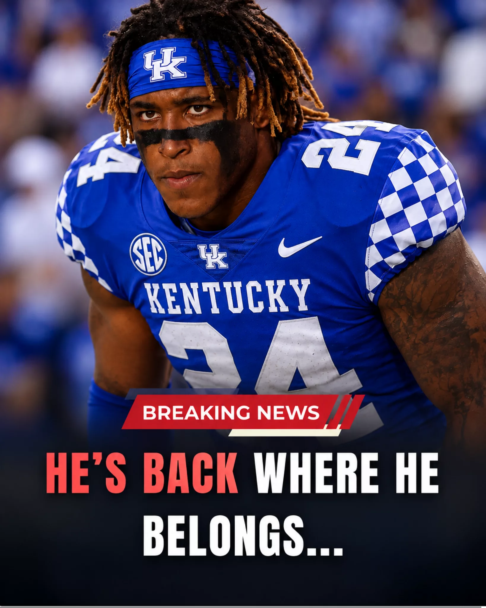 Cover Image for 🏈🚨 “HE’S COMING HOME…” — BENNY SNELL JR. SET FOR A STUNNING KENTUCKY WILDCATS HOMECOMING IN A MOVE THAT HAS BIG BLUE NATION BUZZING 🔥💙🏈