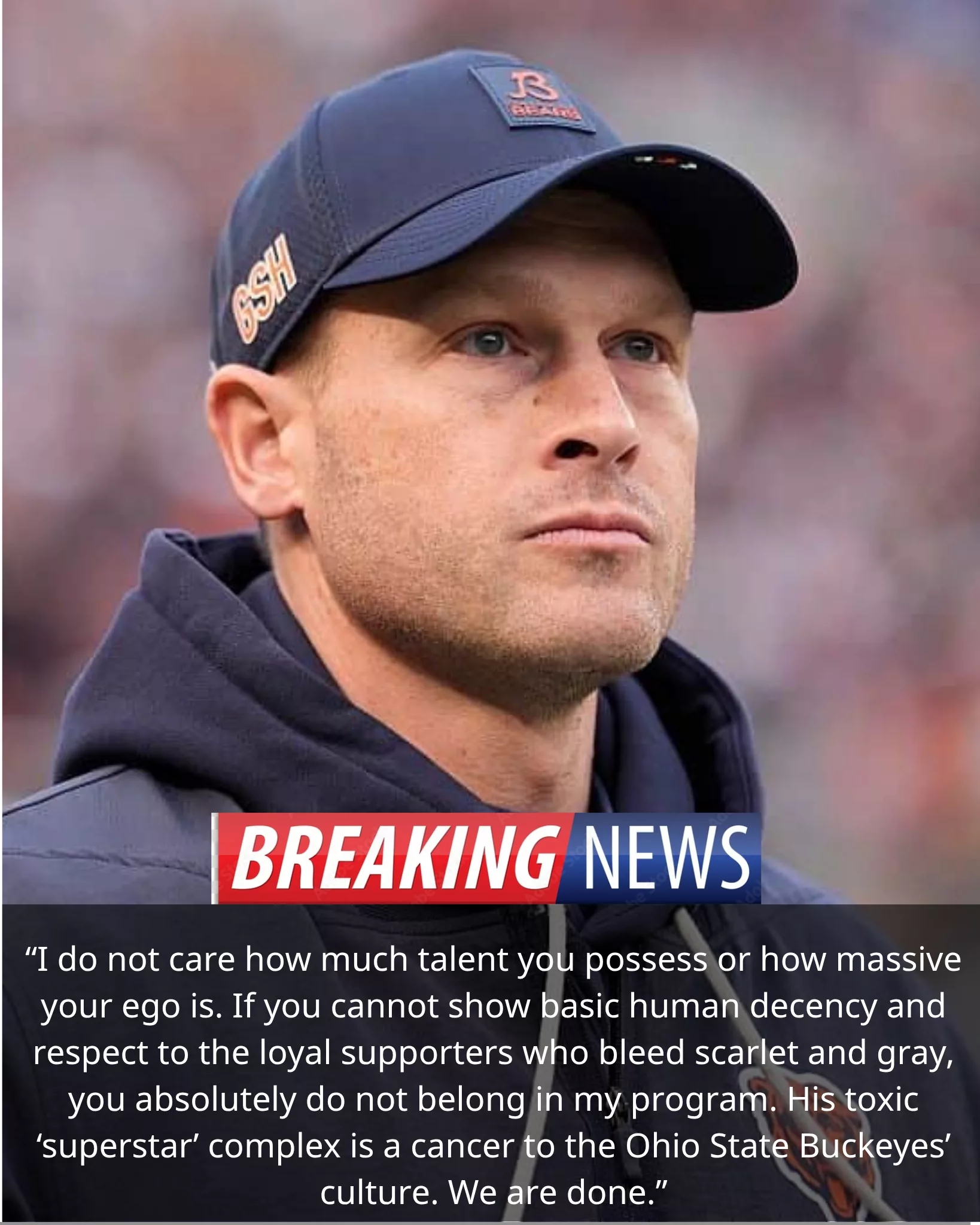 Cover Image for 🚨 BREAKING NEWS — : Chicago Bears Permanently Dismiss Caleb Williams After Shocking Incident Involving 82-Year-Old Lifelong Fan