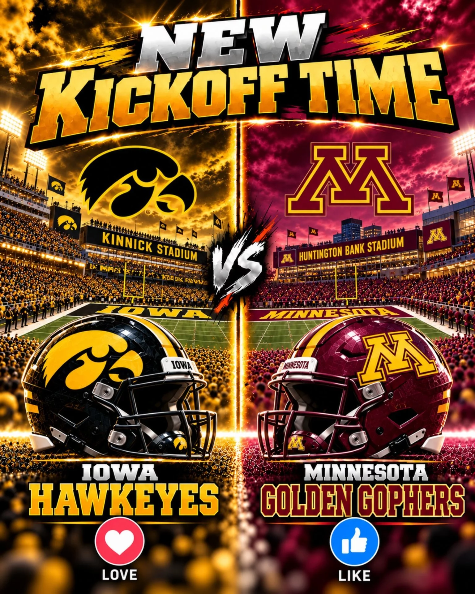Cover Image for 🚨 GAME DAY ALERT: Iowa Hawkeyes vs. Minnesota Golden Gophers — Everything Fans Need to Know Before Kickoff!
