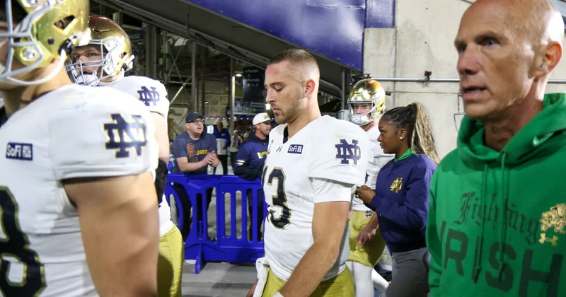 Cover Image for BREAKING NEWS 30 MINUTES AGO: Coach Marcus Freeman of the Notre Dame Fighting Irish Football has just revealed the heartbreaking reason why the players, especially his star quarterback, CJ Carr,