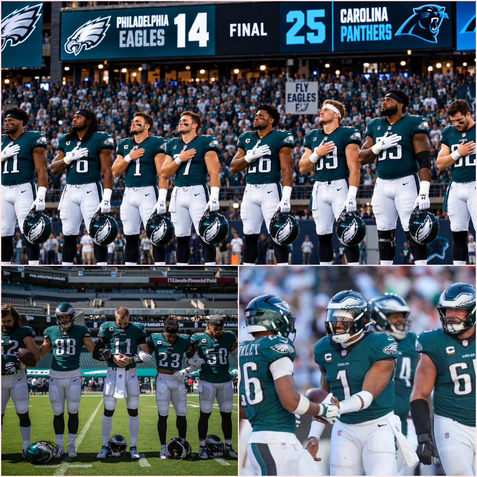 Cover Image for No one expected it — but the postgame National Anthem performed by the entire Philadelphia Eagles team left the entire stadium deeply moved.