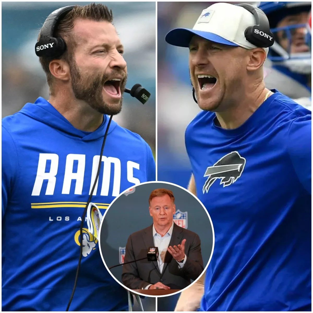 Cover Image for “IF THE NFL DOESN’T INVESTIGATE WHAT HAPPENED, WE’LL BE FORCED TO CONSIDER OUR NEXT MOVE!” Sean McVay Demands Review After Rams’ 37–34 OT Loss to Bills — Then Joe Brady Fires Back With Just Five Words