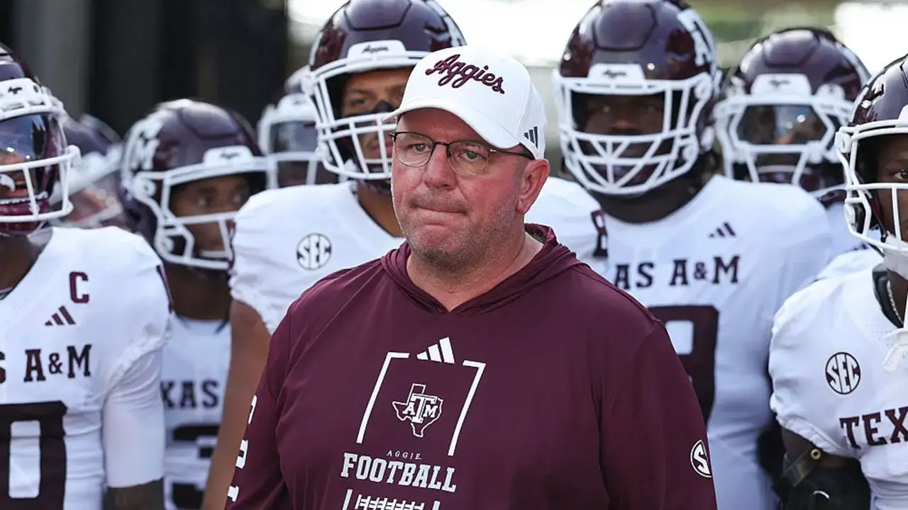 Cover Image for Texas A&M Aggies head coach Mike Elko has shocked the college football world by suspending three veteran star