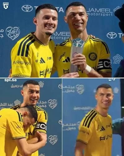 Cover Image for 🚨❤️ CRISTIANO RONALDO SURPREENDEU TODOS COM UM GESTO QUE VALE MAIS DO QUE QUALQUER TROFÉU!  Após a vitória por 3-1 do Al-Nassr frente ao Al-Faisaly, aconteceu algo inesperado durante a entrega do prémio de Melhor Jogador em Campo. Cristiano Ronaldo foi chamado para receber a distinção, mas decidiu fazer algo que deixou os adeptos impressionados.  Em vez de ficar com o prémio, CR7 chamou o seu companheiro Al-Hamdan e levou-o até ao palco para que fosse ele a receber o reconhecimento!  Um gesto simples, mas cheio de significado. Ronaldo mostrou que o futebol não é apenas sobre golos, recordes e conquistas individuais: também é sobre respeito, união e espírito de equipa.  🐐 Mais uma demonstração de liderança do capitão português!
