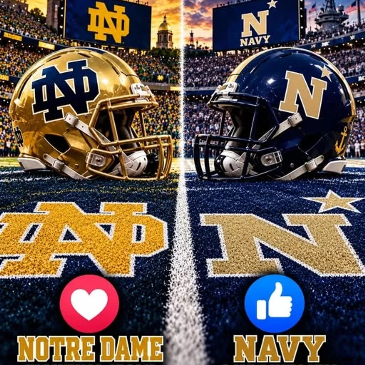 Cover Image for 🚨🏈 GAME DAY ALERT: NOTRE DAME FIGHTING IRISH VS. NAVY MIDSHIPMEN — KICKOFF TIME, TV CHANNEL, LIVE STREAMING DETAILS AND EVERYTHING FANS NEED TO KNOW! 🔥