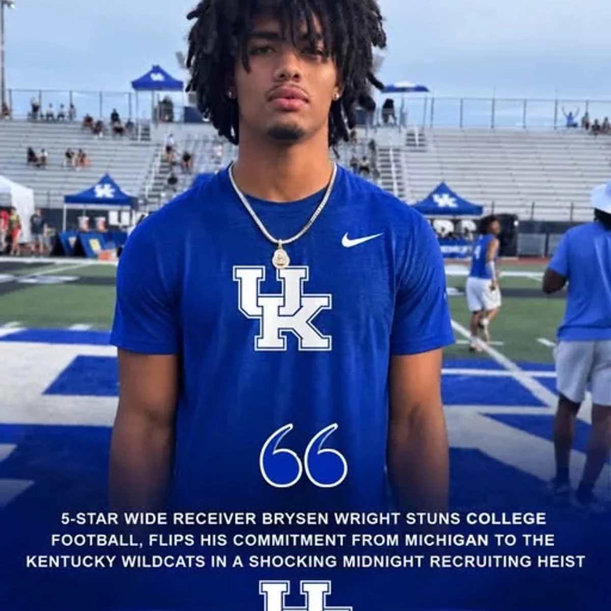 Cover Image for 🚨🏈 THE ULTIMATE RECRUITING BETRAYAL? 5-STAR WIDE RECEIVER BRYSEN WRIGHT AND THE BLOCKBUSTER KENTUCKY FLIP SCENARIO THAT COULD SHAKE COLLEGE FOOTBALL! 😱🔥