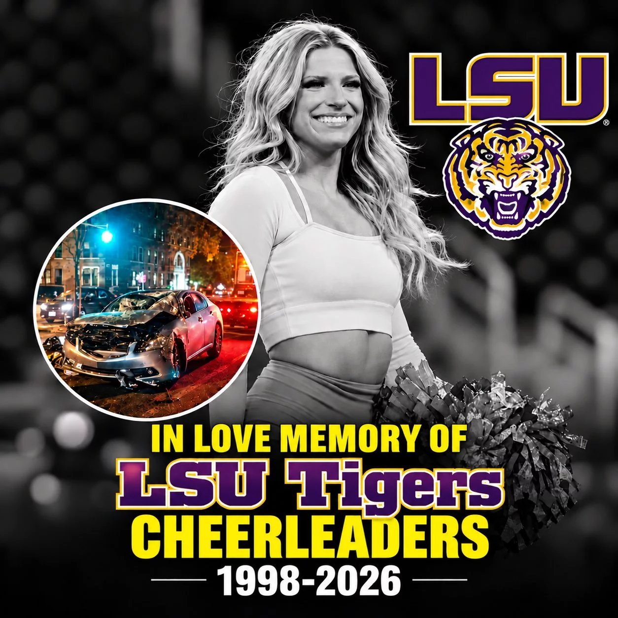 Cover Image for SAD NEWS: LSU Tigers Rookie Cheerleader Involved in Horrific Accident After Heartbreaking Loss — Her Current Condition Leaves the Football Community Heartbroken