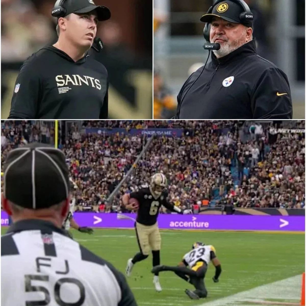 Cover Image for After the Pittsburgh Steelers’ 16–10 victory over the New Orleans Saints, tensions were still boiling long after the final whistle.