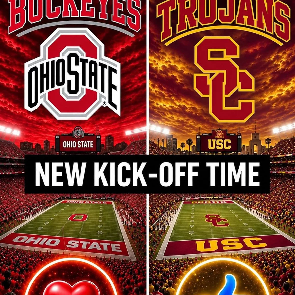 Cover Image for 🔥 “CANCEL YOUR SATURDAY PLANS!” — COLLEGE FOOTBALL DROPS A SCHEDULE BOMB: Ohio State Buckeyes vs. USC Trojans Set for Explosive Big Ten Showdown That Could Shake the Entire Season!