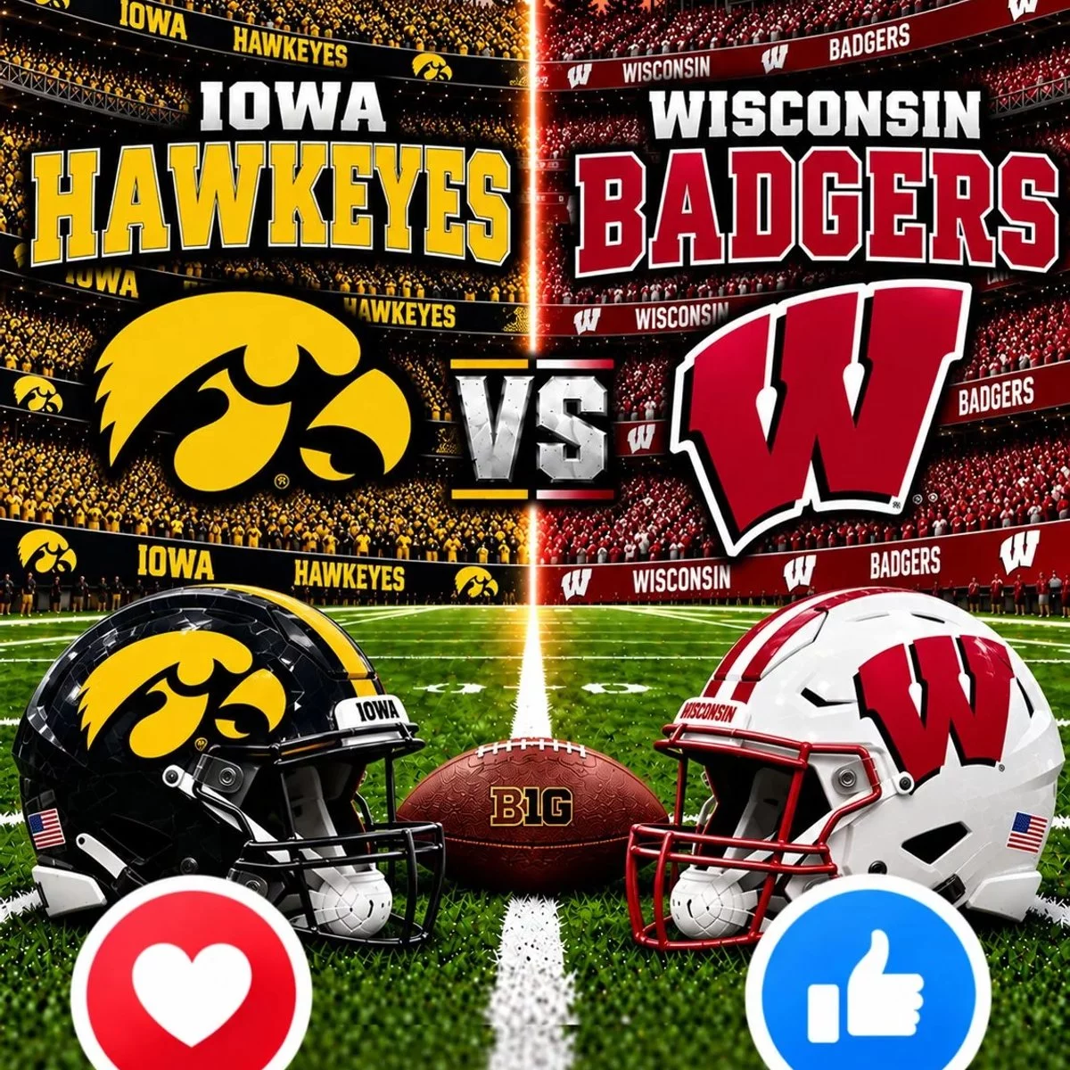 Cover Image for 🏈🔥 Which channel will broadcast the highly anticipated Iowa Hawkeyes vs. Wisconsin Badgers game?