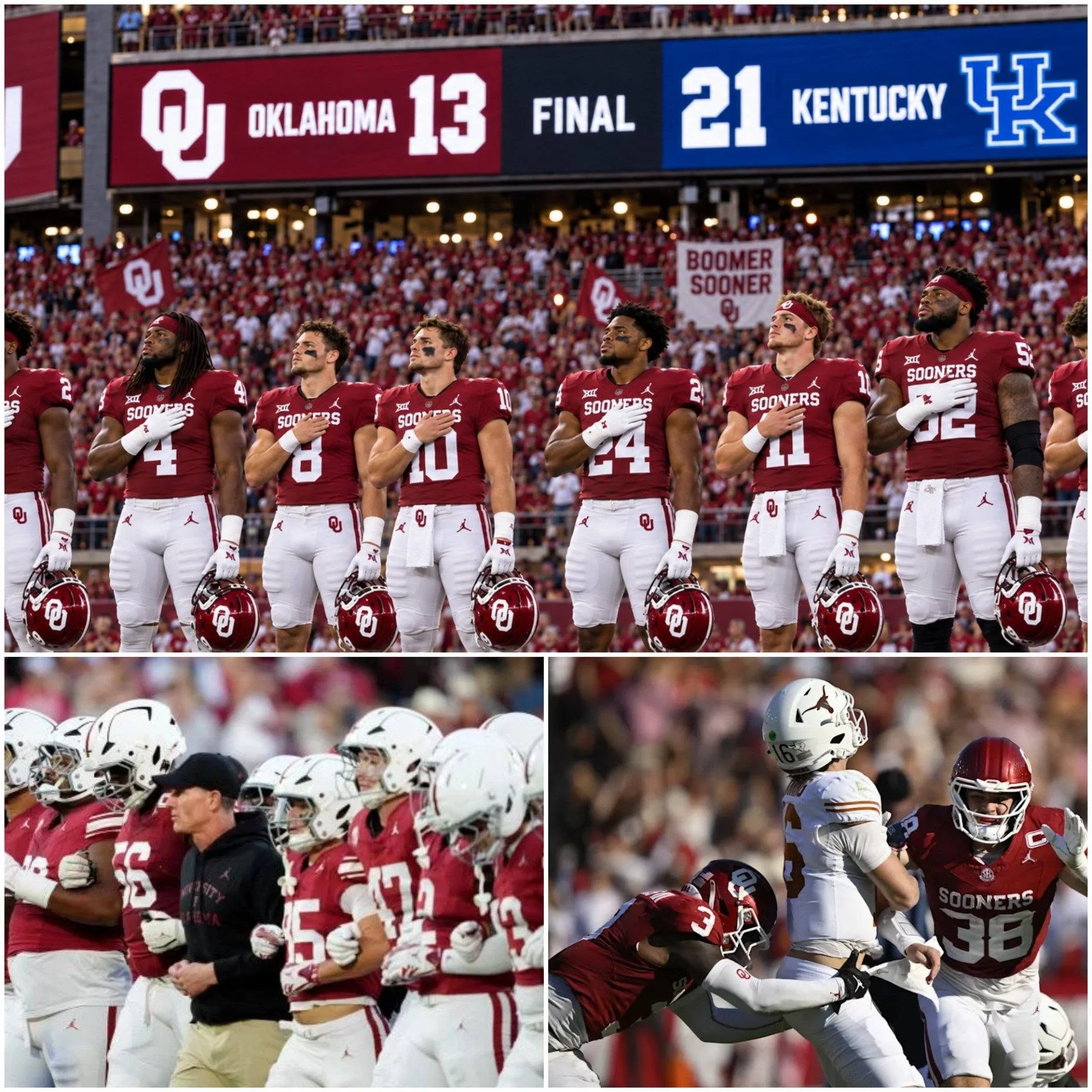 Cover Image for No one expected it — but the postgame National Anthem performed by the entire Oklahoma Sooners team left the entire stadium deeply moved.