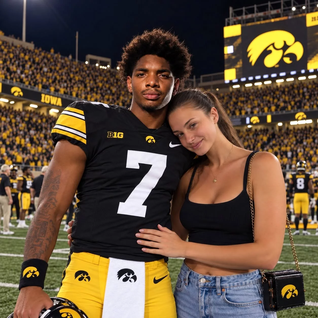Cover Image for SURPRISE: Iowa Hawkeyes star Kamari Moulton’s girlfriend dazzles fans with a set of beach photos — oh my God, she’s stunning… See photos in the comments 👇