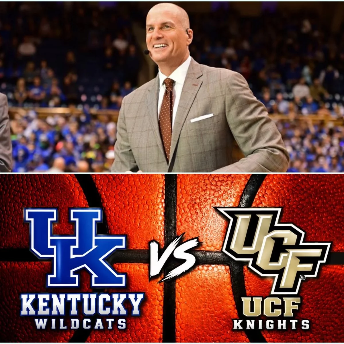 Cover Image for 🚨 Jay Bilas delivers bold analysis and a stunning score prediction ahead of the Kentucky Wildcats Men’s Basketball vs. UCF Knights Men’s Basketball showdown! 🏀🔥