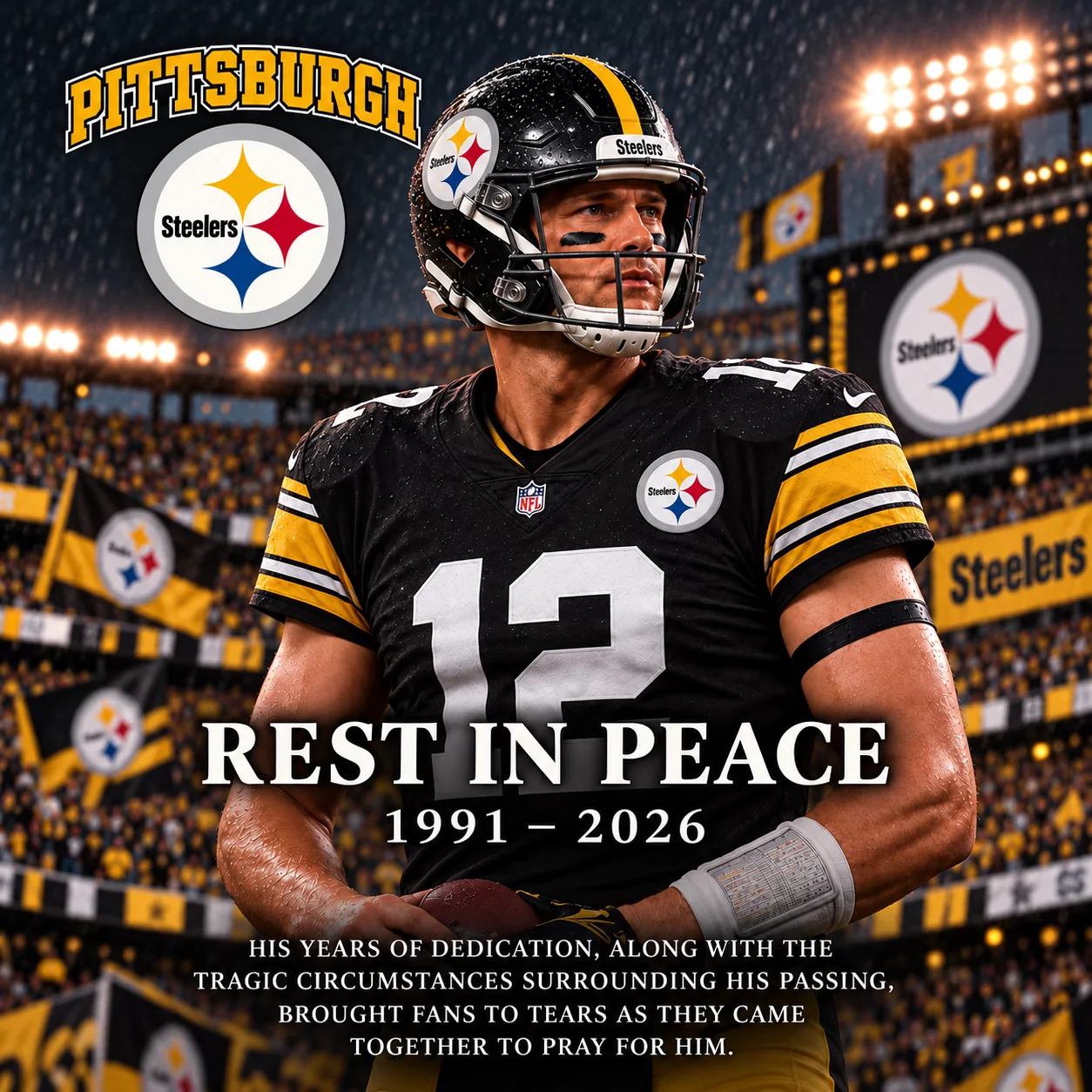 Cover Image for π SAD NEWS: A Former Pittsburgh Steelers Football Star Reportedly Passes Away at 35 After Tragic Incident