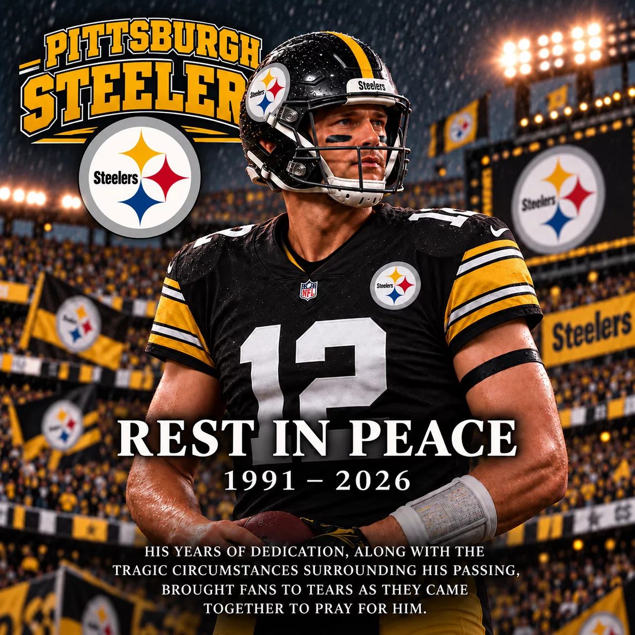 Cover Image for π SAD NEWS: A Former Pittsburgh Steelers Football Star Reportedly Passes Away at 35 After Tragic Incident