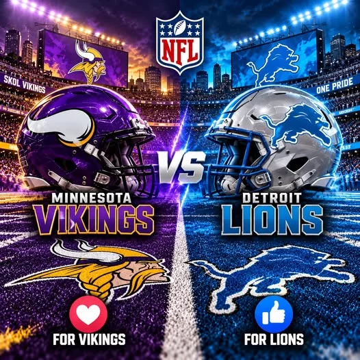 Cover Image for 🚨🏈 NFL GAME TIME UPDATE: MINNESOTA VIKINGS VS. DETROIT LIONS — KICKOFF TIME, TV CHANNEL & LIVE STREAMING DETAILS CONFIRMED FOR MASSIVE NFC NORTH SHOWDOWN! 🔥