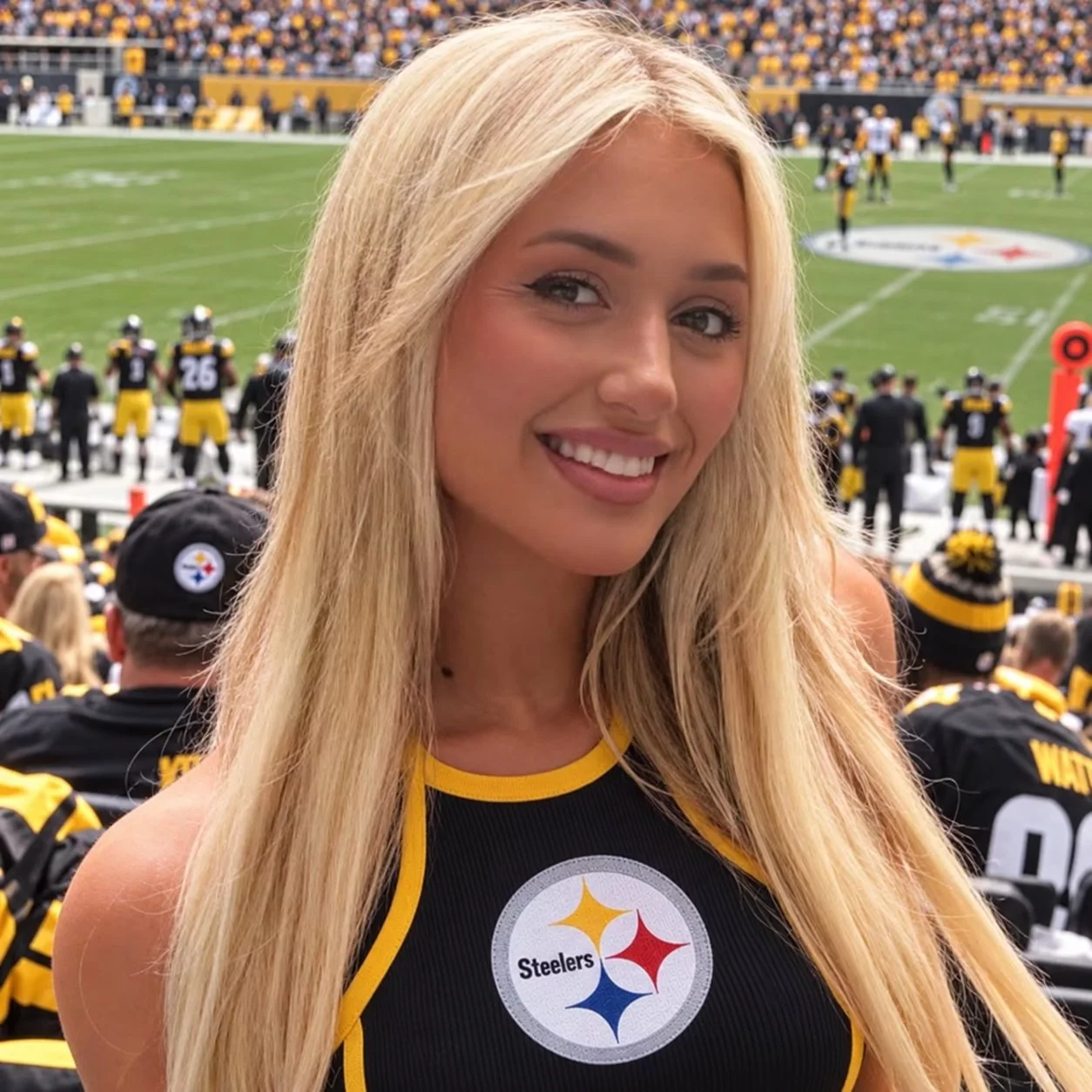 Cover Image for 🔥🏈 Pittsburgh Steelers Female Fan Turns Heads in the Stands With Daring Outfit — Everyone Is Talking About Her!