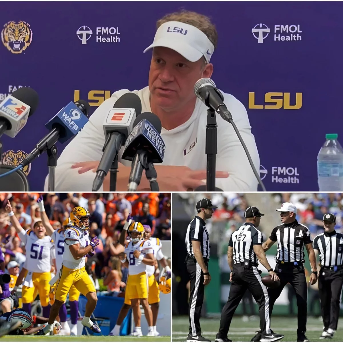 Cover Image for NCAA Suspends Four Officials from LSU-Auburn Game as Lane Kiffin’s Five-Word Reaction Goes Viral
