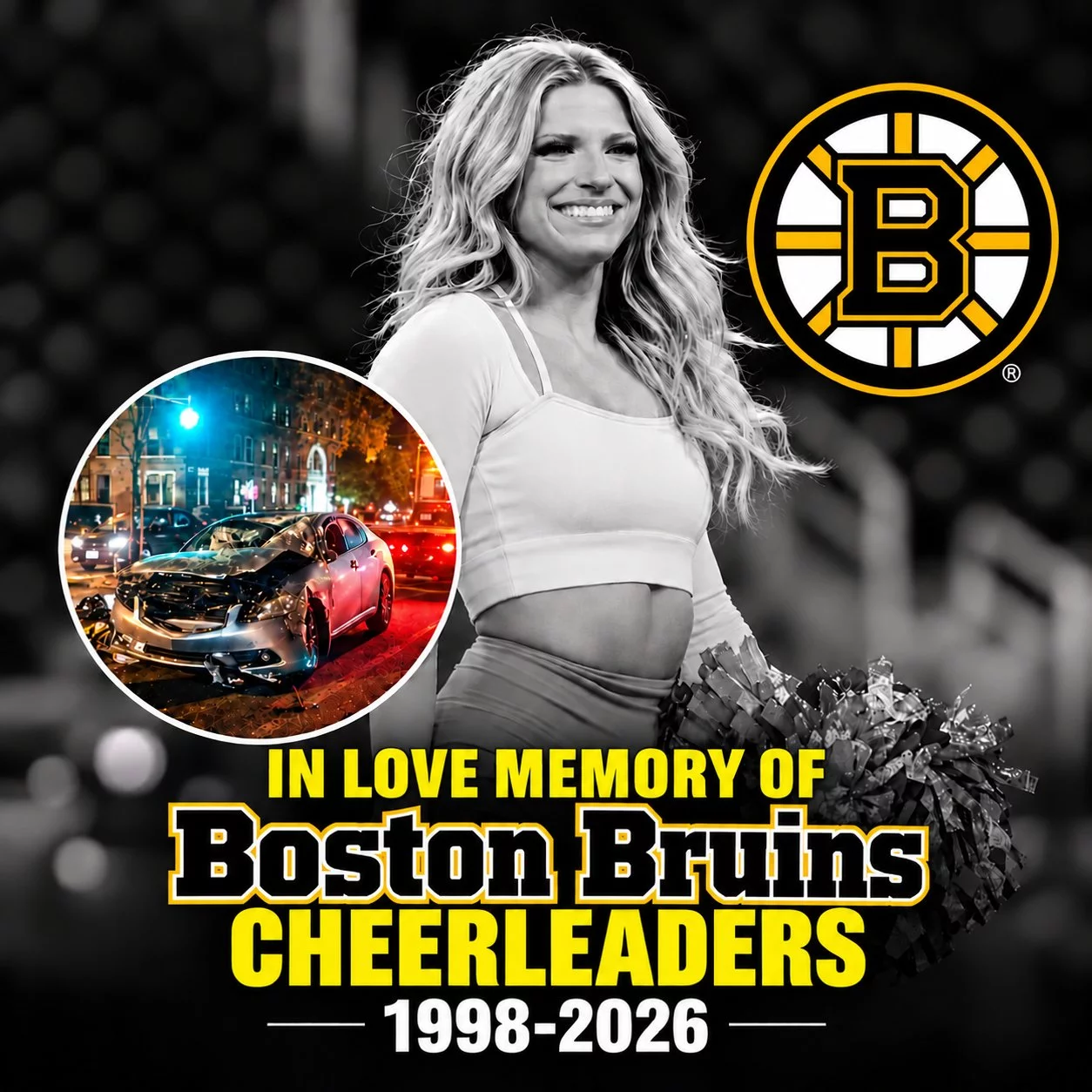 Cover Image for SAD NEWS: Rookie Boston Bruins Cheerleader Involved in Horrific Accident After Heartbreaking Loss — Her Condition Leaves the Hockey Community in Shock