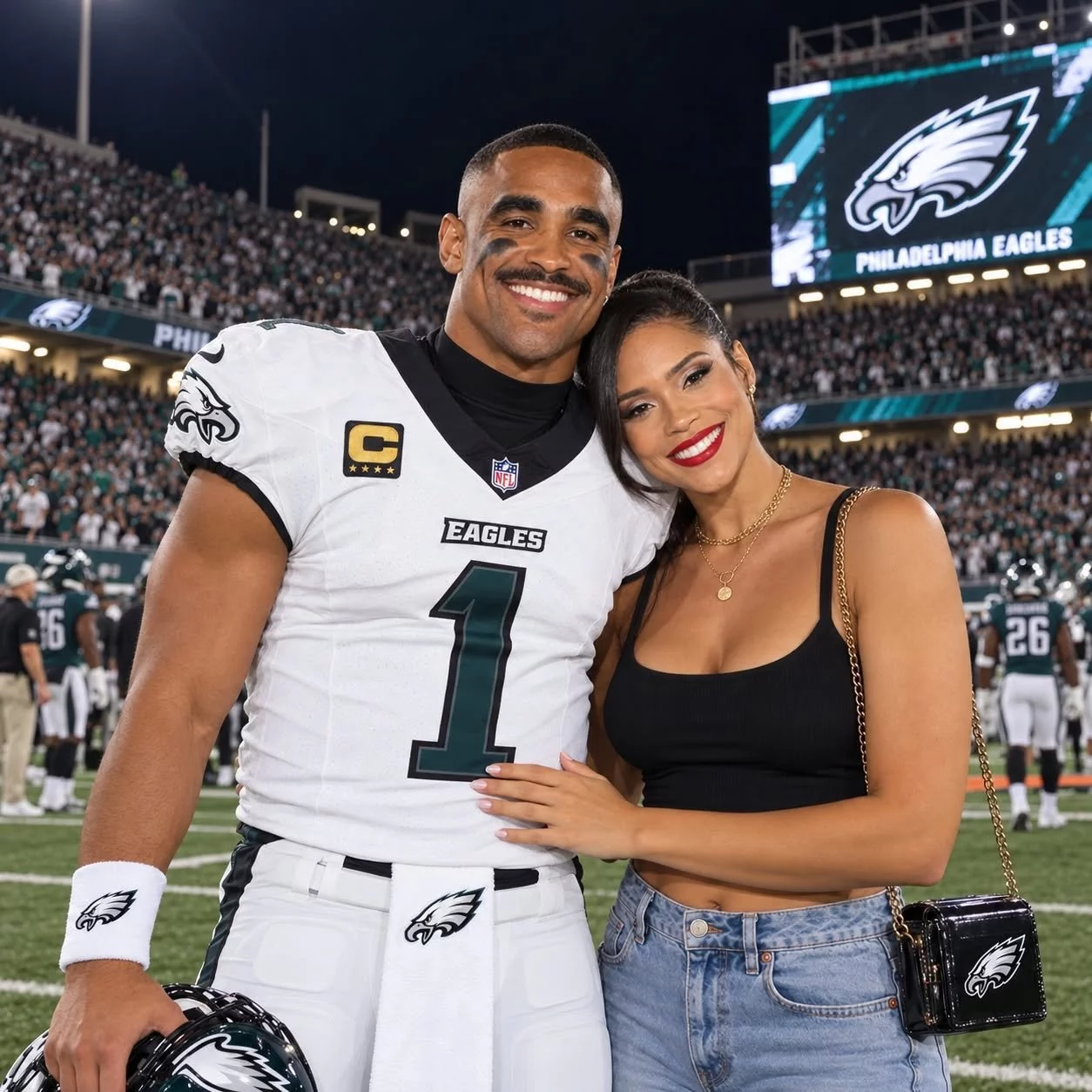 Cover Image for SURPRISE: Philadelphia Eagles star Jalen Hurts’ wife treats the public’s eyes with a set of beach photos — oh my god, she’s stunning…