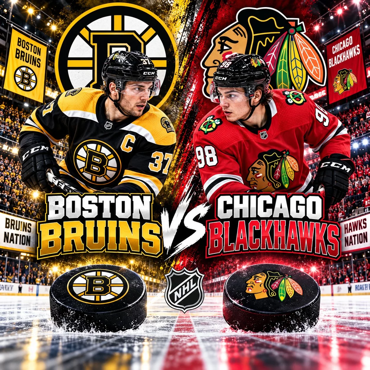 Cover Image for 🚨🏒 URGENT NHL SCHEDULE UPDATE: BOSTON BRUINS VS. CHICAGO BLACKHAWKS — GAME TIME, TV CHANNEL & LIVE STREAMING DETAILS FANS CAN’T AFFORD TO MISS! 🔥😱