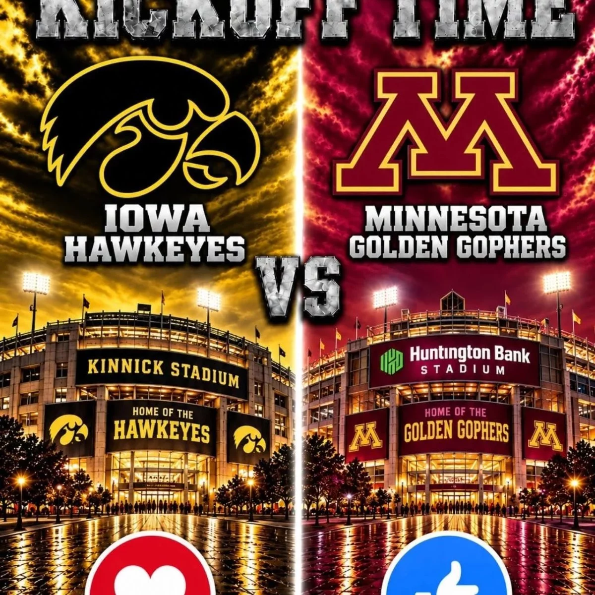 Cover Image for 🔥 “CANCEL YOUR SATURDAY PLANS!” — College Football Drops a Schedule Bomb: Iowa Hawkeyes vs. Minnesota Golden Gophers Set for a Must-Watch Big Ten Showdown! 🏈