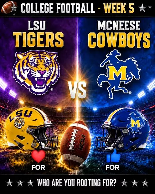️ CONFIRMED: The LSU Tigers vs. McNeese Cowboys game has been  rescheduled.  A blockbuster college football showdown — where glory and  heartbreak are separated by just one game. Details in the comme