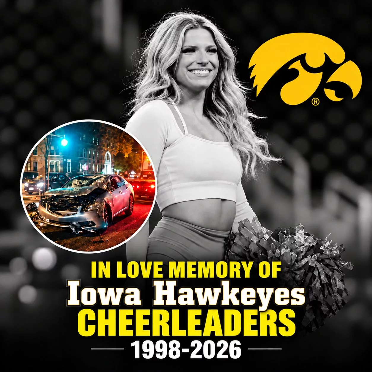 Cover Image for SAD NEWS: Iowa Hawkeyes Rookie Cheerleader Involved in Horrific Accident After Heartbreaking Loss — Her Condition Leaves the Football Community Devastated
