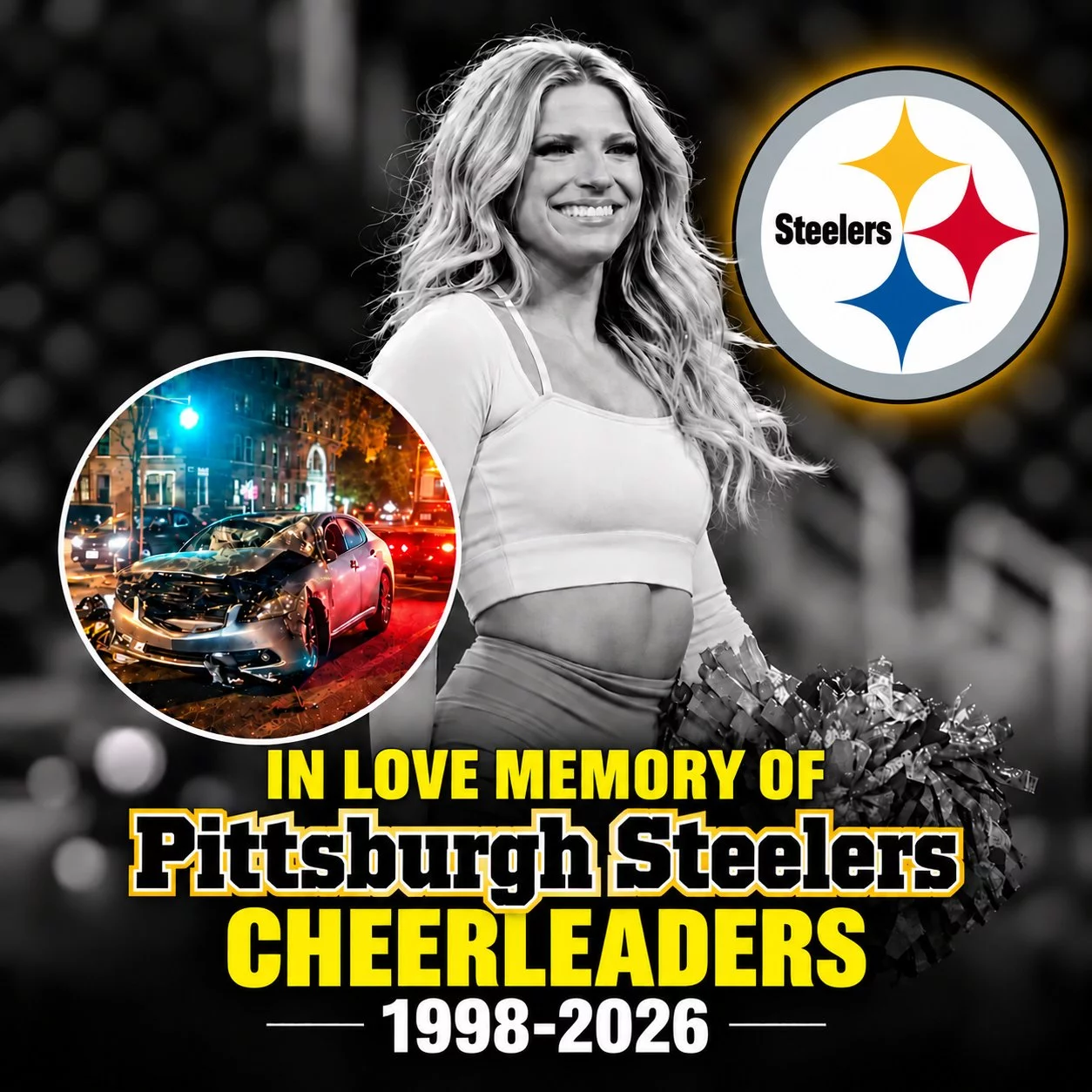 Cover Image for SAD NEWS: Rookie Pittsburgh Steelers Cheerleader Involved in Horrific Accident After Heartbreaking Loss — Her Condition Leaves the Football Community in Shock