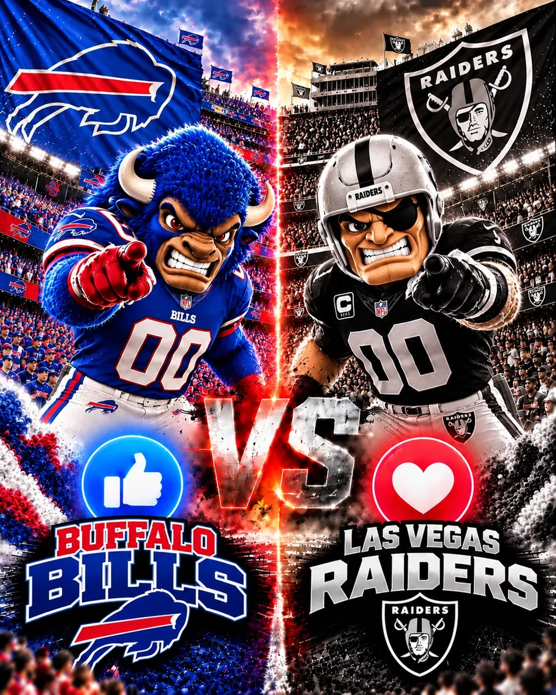 Cover Image for 🚨 GAME DELAYED: NFL Game of the Buffalo Bills vs. Las Vegas Raiders Rescheduled — Important Information Below!