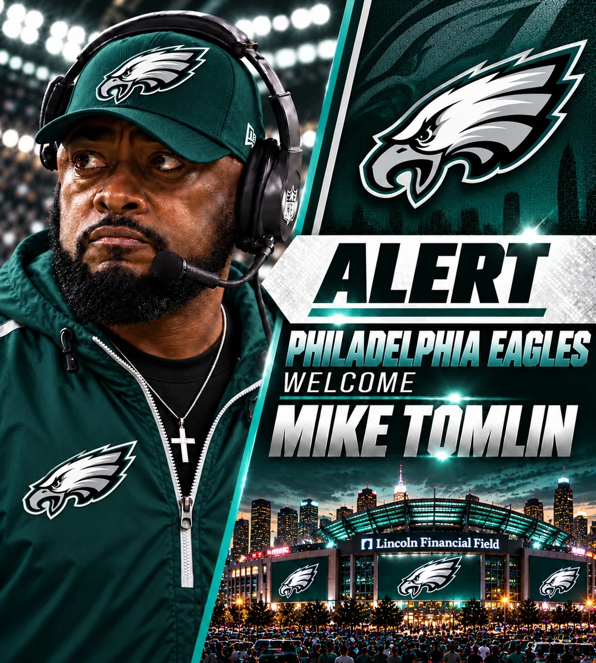 Cover Image for BREAKING: Mike Tomlin Joins the Philadelphia Eagles as Defensive Tactical Advisor Following Retirement