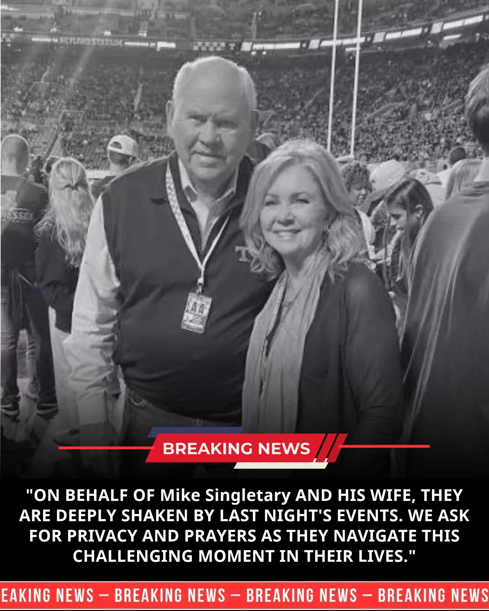 Cover Image for 🚨 EMOTIONAL: Former Tennessee Volunteers Head Coach Phillip Fulmer’s Wife Gives an Update on the College Football Legend’s Health and Thanks Fans for Their Overwhelming Support During This Difficult Time After He Was Rushed to the Hospital Following a Sudden Medical Emergency…