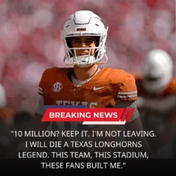 💰 “$10 MILLION? KEEP IT.” — Arch Manning turns down massive NIL offers from Georgia Bulldogs and Alabama Crimson Tide to stay with the Texas Longhorns — once again proving why he has become a college football icon. 🏈🔥