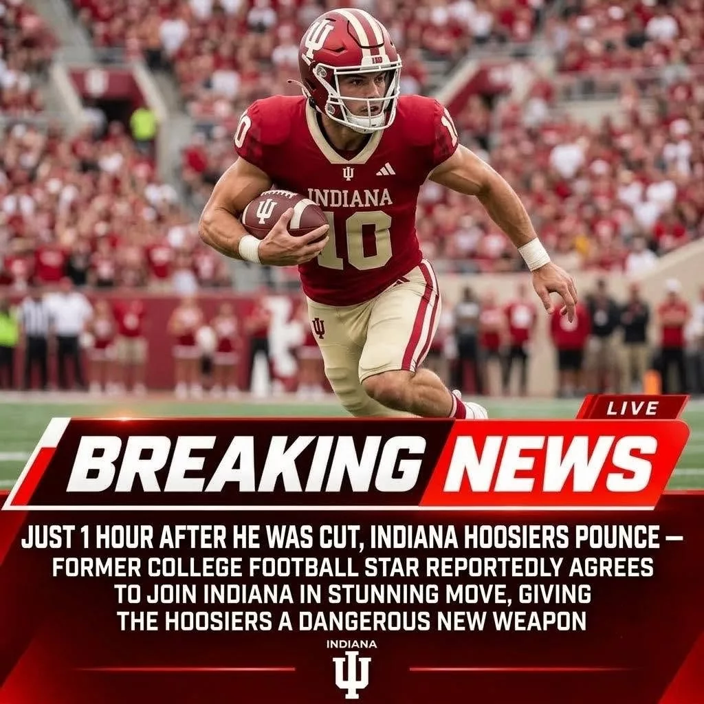 Cover Image for 🚨 BREAKING: JUST 1 HOUR AFTER INDIANA CUT HIM, HOOSIERS POUNCE — Former College Football standout reportedly agrees to return to Bloomington in a stunning move, giving the Hoosiers a dangerous new weapon for their lineup.