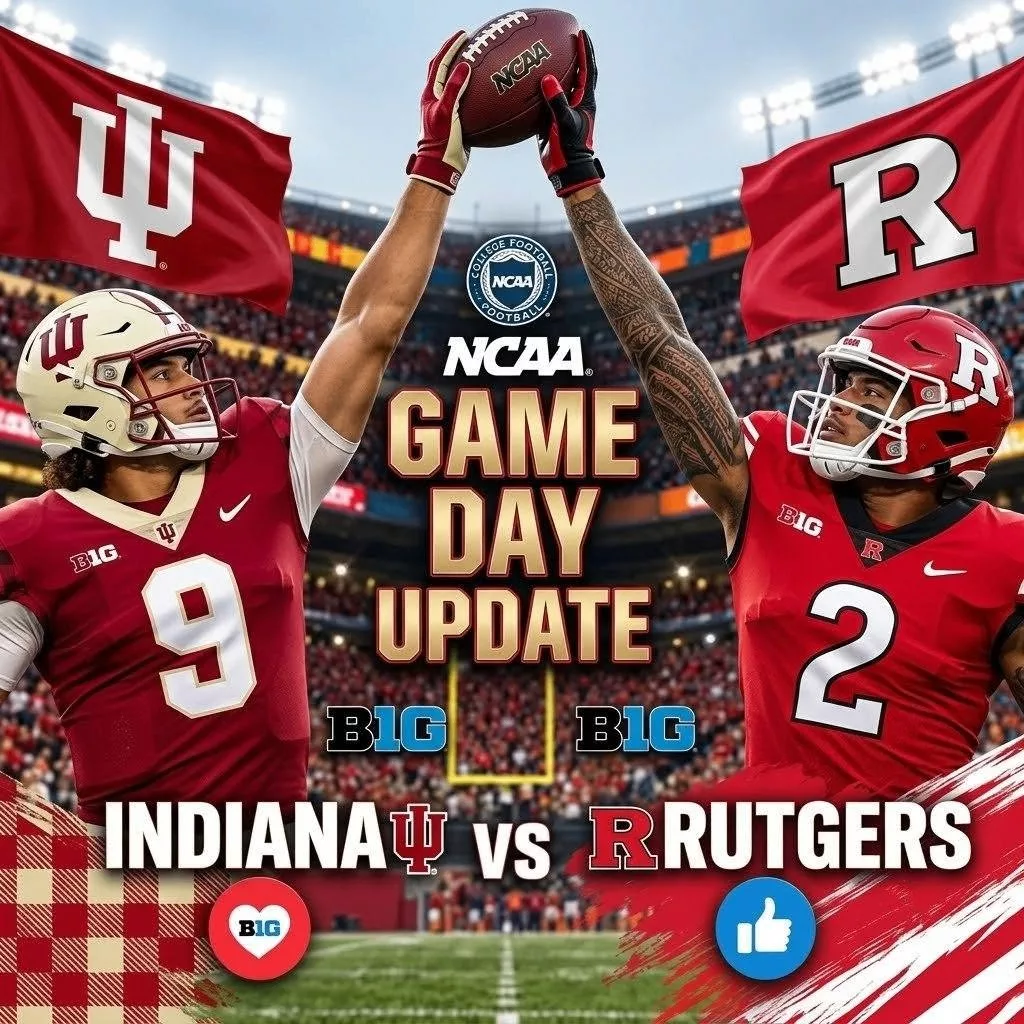 Cover Image for 🔥⚡️ SHOWDOWN ALERT: INDIANA HOOSIERS VS. RUTGERS SCARLET KNIGHTS!