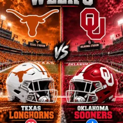 🗓️ CONFIRMED: The Texas Longhorns vs. Oklahoma Sooners game has been rescheduled. 🔥