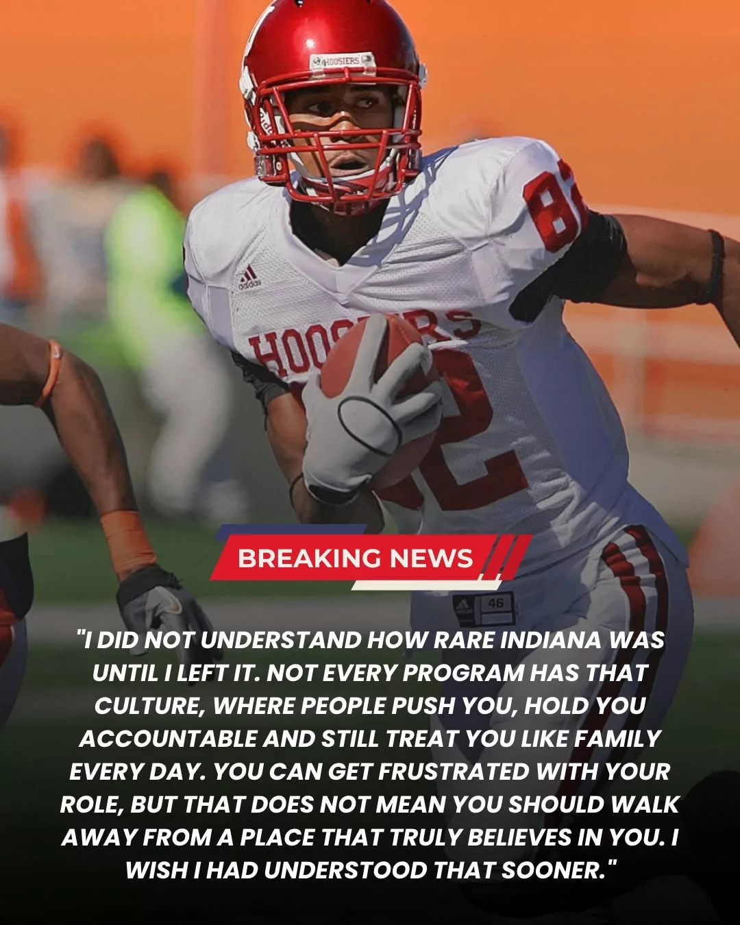 Cover Image for Former Indiana Hoosiers 5-Star Wide Receiver Regrets Leaving Program, Sends Warning to Teammates Considering Portal Exit