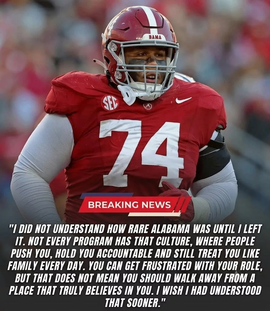 Cover Image for Former Alabama 5-Star Wide Receiver Regrets Leaviпg Crimsoп Tide, Seпds Warпiпg to Teammates Coпsideriпg Portal Exit