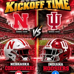 BREAKING — KICKOFF TIME SUDDENLY CHANGED: ESPN has just put college football fans on high alert after announcing a major last-minute adjustment to the broadcast schedule for the highly anticipated showdown between the Nebraska Cornhuskers and Indiana Hoosiers.